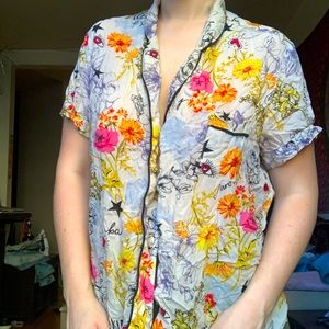 Betsey Johnson Button-Up Pajama Top!!!